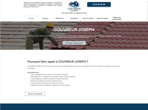 Couvreur Joseph à Lavaur - Giroussens
