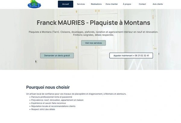 Franck MAURIES S.A.T (Plaquiste à Montans 81)